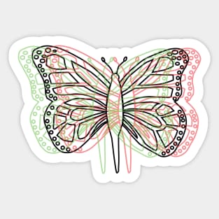 3D Butterfly Sticker